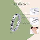 Pet Footprint Ring S925 Sterling Silver Oil Drop Ring, Size: 8
