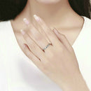 Pet Footprint Ring S925 Sterling Silver Oil Drop Ring, Size: 8