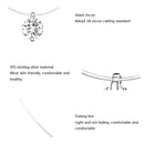 Invisible Fish Line Necklace Zircon Pendant S925 Sterling Silver Necklace