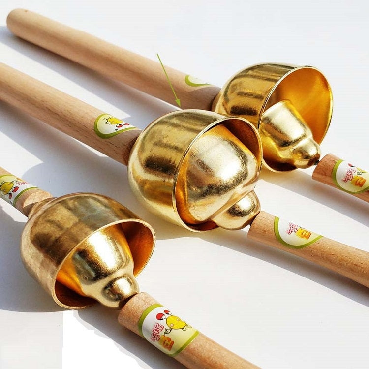 1 Pair Imitation Copper Handle Touch Clock Orff Musical Instrument, Size:M (Diameter 45mm)