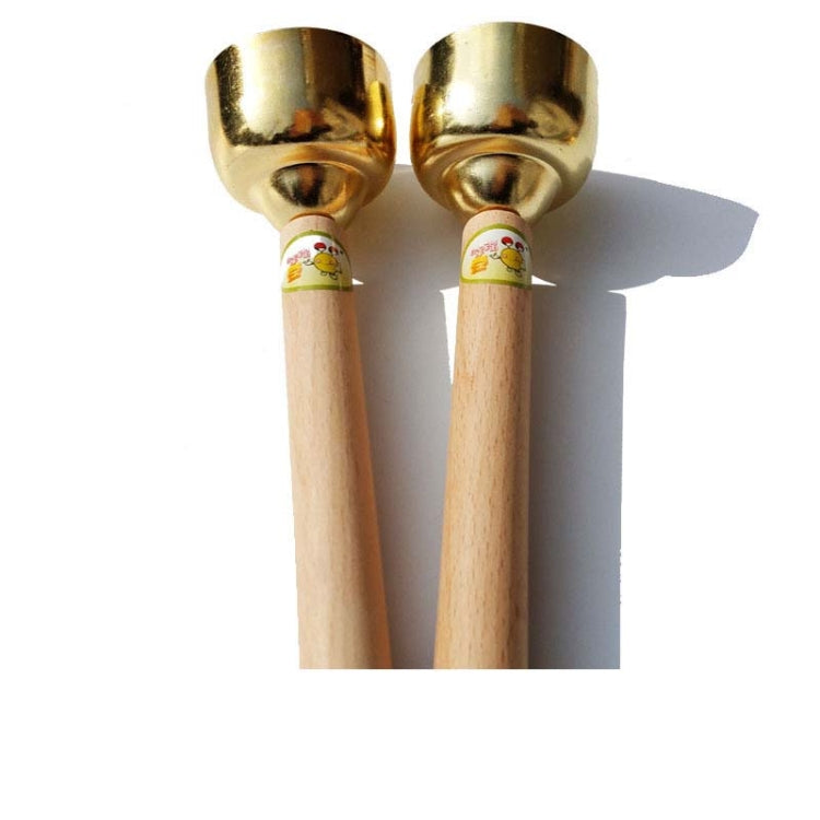 1 Pair Imitation Copper Handle Touch Clock Orff Musical Instrument, Size:L (Diameter 55mm )