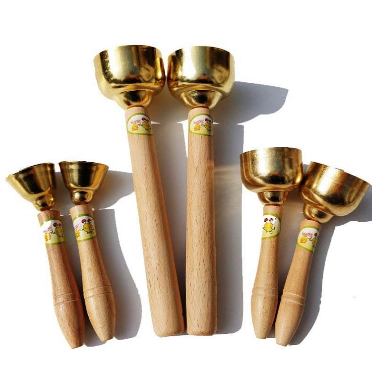 1 Pair Imitation Copper Handle Touch Clock Orff Musical Instrument, Size:L (Diameter 55mm )