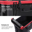 Thickened Multifunctional Folding Live Fish Box Fishing Bucket, Size:45 cm (with Handle and Side Pocket)(Black)