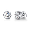 S925 Sterling Silver Stud Earrings Zircon Earrings