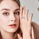S925 Sterling Silver Ring Flower Dance Fashion Personality Ring, Size:6 US Size 52mm