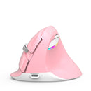 DELUX M618Mini Colorful Wireless Luminous Vertical Mouse Bluetooth Rechargeable Vertical Mouse(Cherry pink)