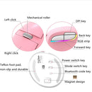 DELUX M618Mini Colorful Wireless Luminous Vertical Mouse Bluetooth Rechargeable Vertical Mouse(Pearl blue)