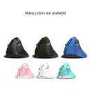 DELUX M618Mini Colorful Wireless Luminous Vertical Mouse Bluetooth Rechargeable Vertical Mouse(Color white)