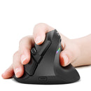 DELUX M618Mini Colorful Wireless Luminous Vertical Mouse Bluetooth Rechargeable Vertical Mouse(Color white)
