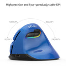 DELUX M618Mini Colorful Wireless Luminous Vertical Mouse Bluetooth Rechargeable Vertical Mouse(Color white)