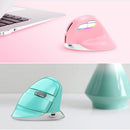 DELUX M618Mini Colorful Wireless Luminous Vertical Mouse Bluetooth Rechargeable Vertical Mouse(Color white)