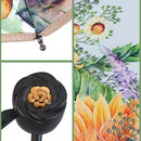 Sunflower Vinyl Sunscreen Double-layer Sunshade UV Umbrella Folding Rain and Sun Dual-purpose Umbrella(Sky Blue)