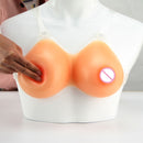 Cross-dressing Prosthetic Breast Conjoined Silicone Fake Breasts for Men Disguised as Women Breasts Fake Breasts, Size:1200g, Style:Transparent Shoulder Strap Non-stick(Complexion)