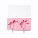 3 PCS Homemade Handmade DIY Cartoon Fruit with Lid Silicone Ice Cream Mold Making Ice Tray, Style:Dinosaur World(Pink)