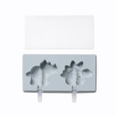 3 PCS Homemade Handmade DIY Cartoon Fruit with Lid Silicone Ice Cream Mold Making Ice Tray, Style:Dinosaur World(Blue)