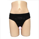 CD Pseudo-girl Underwear Male Disguise Women Hidden Lower Body Pants Cross-dress Underwear, Size:S(Black)