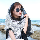 Summer Cotton and Linen Ethnic Travel Silk Scarf Sunscreen Big Shawl Ladies Beach Towel, Size:180 x 100cm(Black Elephant)