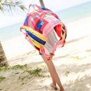 Summer Cotton and Linen Ethnic Travel Silk Scarf Sunscreen Big Shawl Ladies Beach Towel, Size:180 x 100cm(Color Matching Squares)