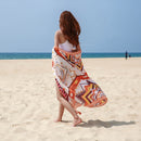 Summer Cotton and Linen Ethnic Travel Silk Scarf Sunscreen Big Shawl Ladies Beach Towel, Size:180 x 100cm(Color Matching Squares)