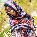 Summer Cotton and Linen Ethnic Travel Silk Scarf Sunscreen Big Shawl Ladies Beach Towel, Size:180 x 100cm(Cleopatra)