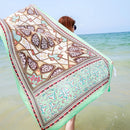 Summer Cotton and Linen Ethnic Travel Silk Scarf Sunscreen Big Shawl Ladies Beach Towel, Size:180 x 100cm(Sacred Totem)