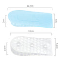 10 Pairs JF101 Invisible Transparent Silicone Heightening Pad Heel Heightening Insole Shock Absorption Half Pad, Specification:One Layer(Black)