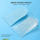 10 Pairs JF101 Invisible Transparent Silicone Heightening Pad Heel Heightening Insole Shock Absorption Half Pad, Specification:One Layer(Black)