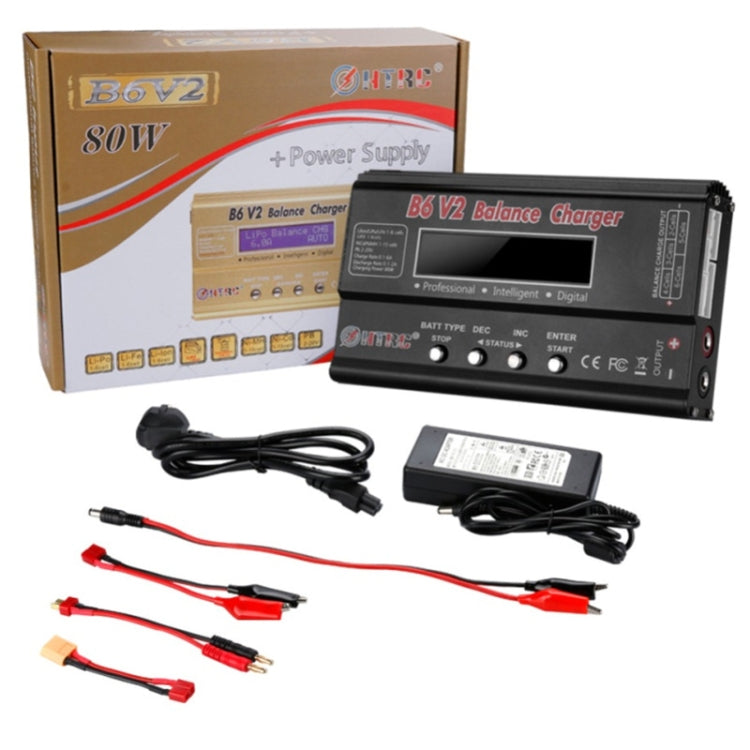 HTRC B6 V2 Balance Charger Intelligent Model Airplane Lithium Battery Charger, AU Plug