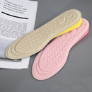 2 Pairs Massage Inner Heightening Insoles Men and Women EVA Breathable Sports Heightening Shoes Full Pad, Size: 35-36(Pink 2.5cm)