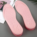 2 Pairs Massage Inner Heightening Insoles Men and Women EVA Breathable Sports Heightening Shoes Full Pad, Size: 35-36(Pink 3.5cm)