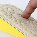 2 Pairs Massage Inner Heightening Insoles Men and Women EVA Breathable Sports Heightening Shoes Full Pad, Size: 35-36(Beige 2.5cm)