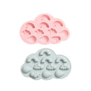 6 PCS Rainbow Cloud Raindrops Shape Silicone Cake Baking Chocolate Mold Making Ice Tray Candy Pudding DIY Ice Mold(Pink)