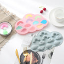 6 PCS Rainbow Cloud Raindrops Shape Silicone Cake Baking Chocolate Mold Making Ice Tray Candy Pudding DIY Ice Mold(Pink)