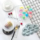 6 PCS Rainbow Cloud Raindrops Shape Silicone Cake Baking Chocolate Mold Making Ice Tray Candy Pudding DIY Ice Mold(Pink)