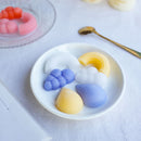 6 PCS Rainbow Cloud Raindrops Shape Silicone Cake Baking Chocolate Mold Making Ice Tray Candy Pudding DIY Ice Mold(Pink)