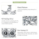 S925 Sterling Silver Blue Zircon Movable Owl Pendant DIY Bracelet Accessories, Style:Necklace+Pedndant