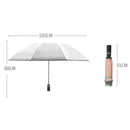 Automatic Titanium Silver Reverse Three-Fold Umbrella Folding Outdoor Sun Umbrella Sunshade Rain Or Sun Umbrella(Quiet Blue)
