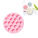 10 PCS Round Cartoon Soft Candy Jelly Steamable Silicone Mold Ice Cream Chocolate Dripping Mold, Style:Bunny Bear(Pink)