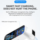 USLION PD18W Charger QC Multi-port USB Smart Digital Power Strip LED Screen Digital Display Charger EU Plug
