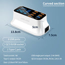USLION PD18W Charger QC Multi-port USB Smart Digital Power Strip LED Screen Digital Display Charger US Plug