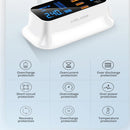USLION PD18W Charger QC Multi-port USB Smart Digital Power Strip LED Screen Digital Display Charger US Plug
