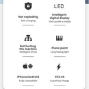 USLION PD18W Charger QC Multi-port USB Smart Digital Power Strip LED Screen Digital Display Charger UK Plug