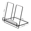 Desktop Folding Bookshelf Home Music Stand Phone Tablet Stand(Black)