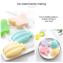 4 PCS DIY Cute Cartoon Animal Silicone Ice Cream Mold with Lid Homemade Handmade Popsicle Mold Making Ice Tray, Style:Bunny(Blue)