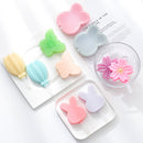 4 PCS DIY Cute Cartoon Animal Silicone Ice Cream Mold with Lid Homemade Handmade Popsicle Mold Making Ice Tray, Style:Bunny(Blue)