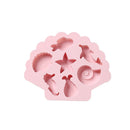 6 PCS 3D Creative Ocean Organism Shaped Silicone Cake Mold Baking Chocolate Ice Cube Mold(Pink)