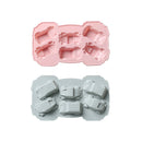 6 PCS Creative Cake Chocolate Mold 3D Car Cartoon Household Silicone Baking Ice Tray Mold(Pink)