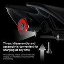 MEROCA MX2 Smart Sensor Brake Tail Light Mountain Bike Light USB Charging Road Bike Night Riding Tail Light, Color:Seat Cushion Installation Black