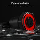MEROCA MX2 Smart Sensor Brake Tail Light Mountain Bike Light USB Charging Road Bike Night Riding Tail Light, Color:Seat Cushion Installation Black