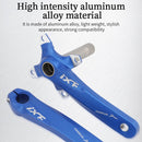JIANKUN IXF Mountain Bike Hollow Crank Modified Single-plate Left and Right Cranks Crankshaft Bottom Axle, Style:Left and Right Crank(Electroplating Colorful)
